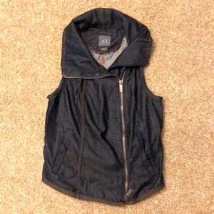 Gorgeous Armani Exchange Jean Zip Up Vest